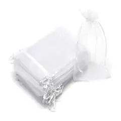 ATURE - Bolsas Organza 10x15 Cms Color Blanca Paquete 100 Unds