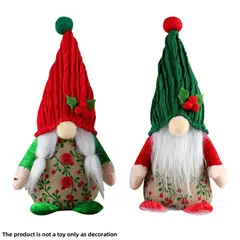 GENERICO - 2 Muñecos Navideños, Adornos para Interiores y Escenas de Fiesta, Decoración del Hogar