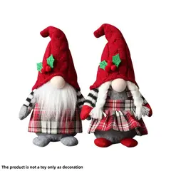 GENERICO - 2 Muñecas Rojas Sin Rostro, Adorno para Mesa, Boda y Fiestas, Decoración para Todo el Hogar