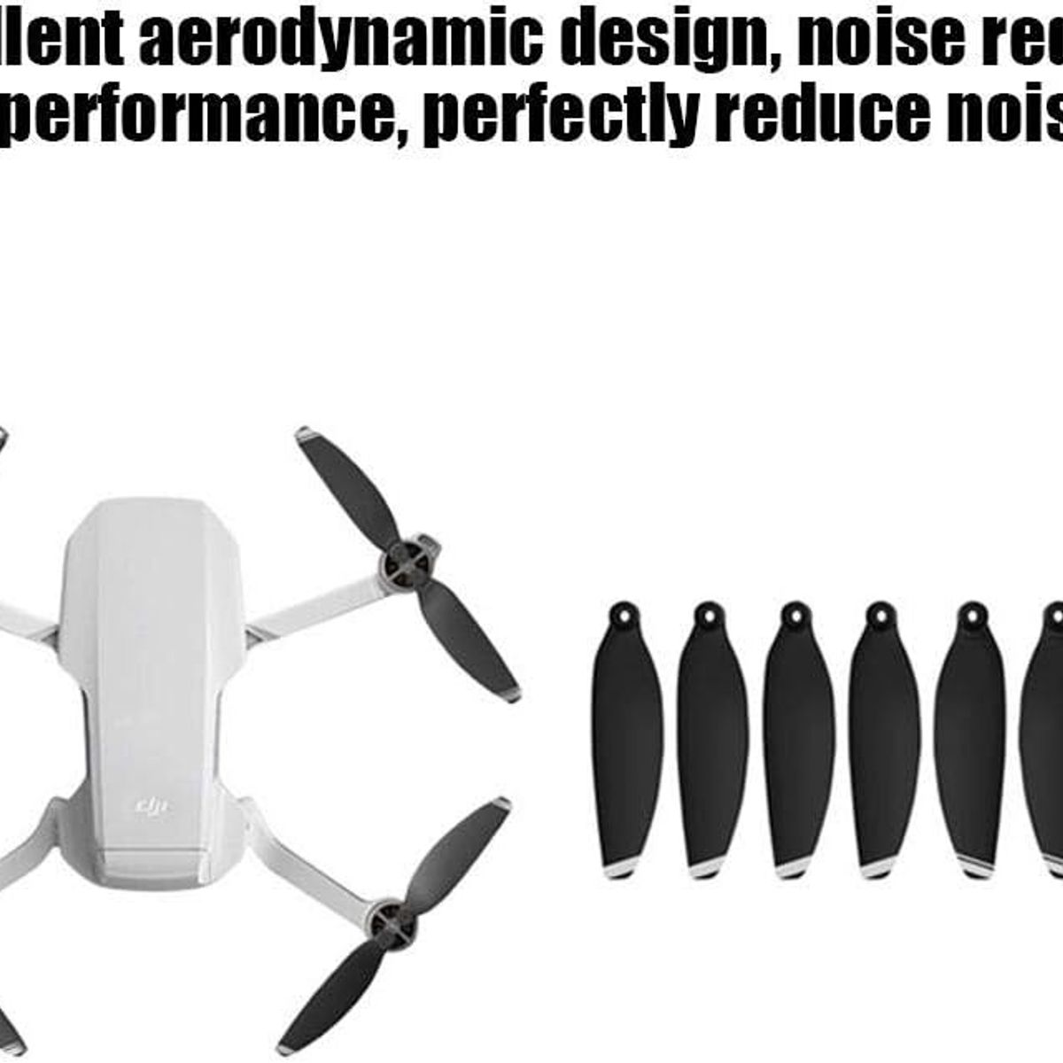 KUANGYE - Helices Para Dji Mavic Mini 1 ( 8 Aspas ) Negro