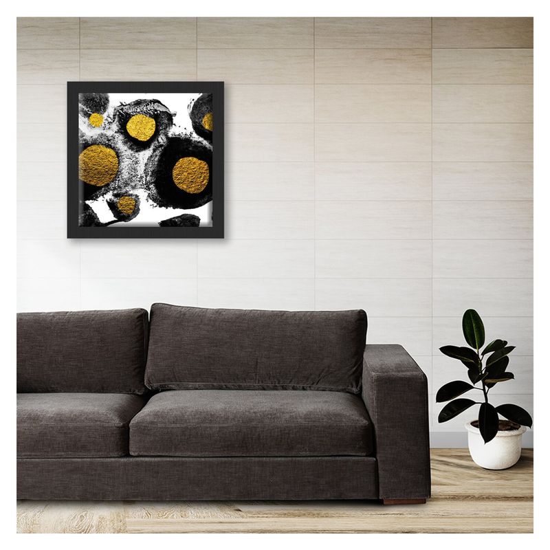  - Bastidor Circulo Negro Amarillo / 90X90 Cm