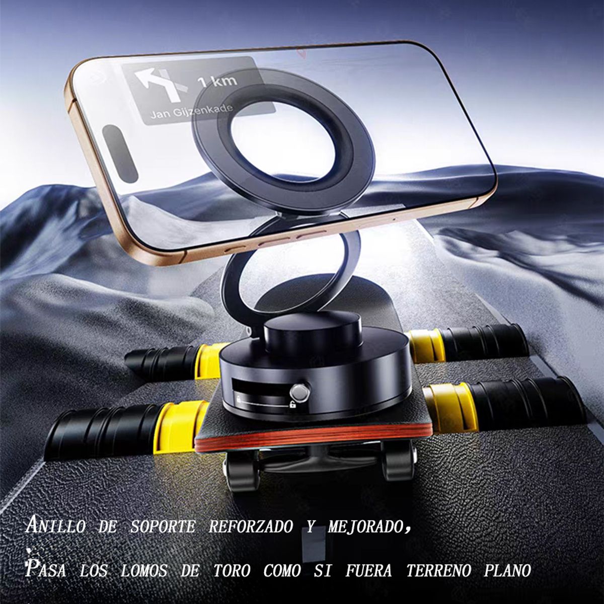 GENERICO - Soporte De Celular Con Ventosa Ajustable 360° Plegable