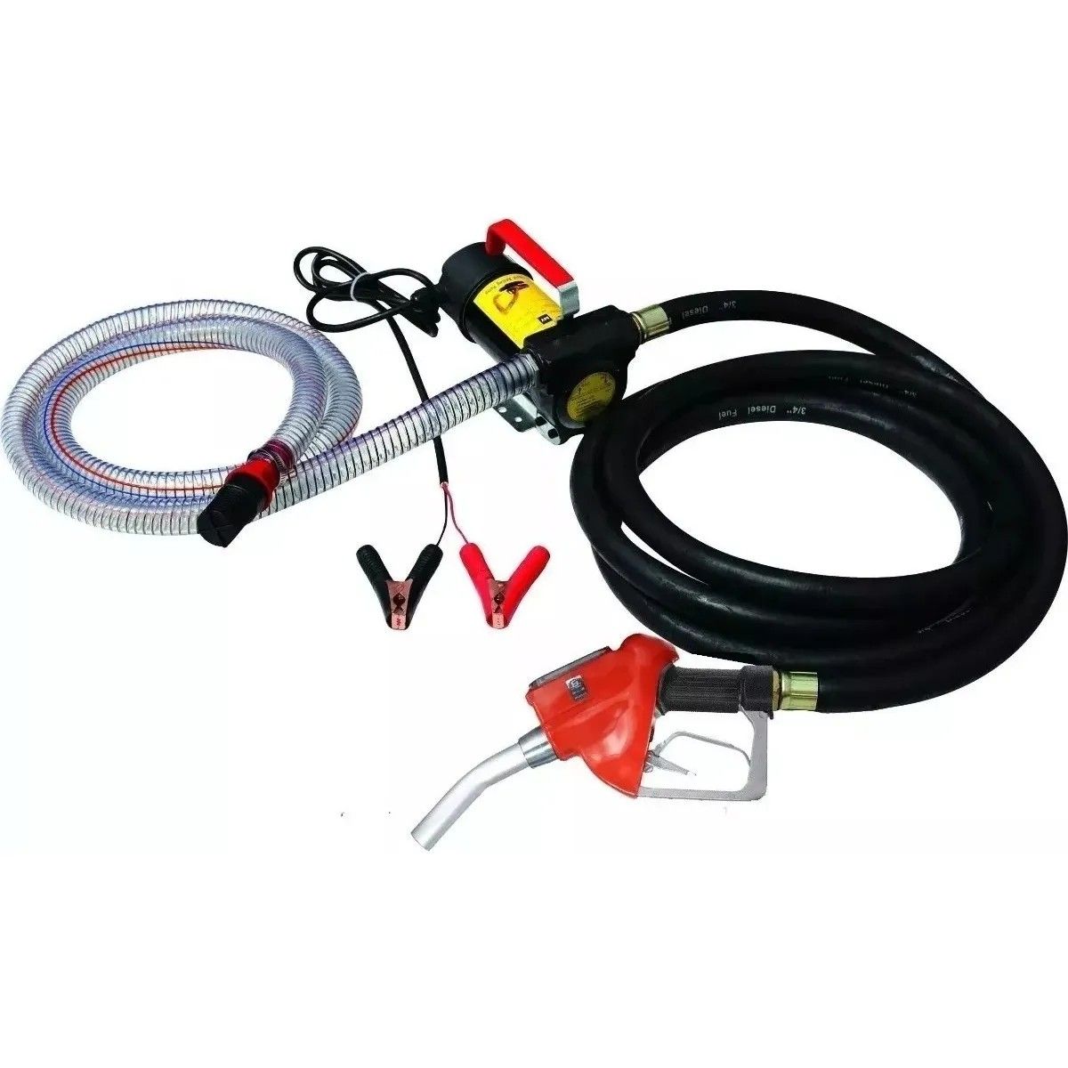 GENERICO - Kit Bomba Trasvasije Diesel 12v Motor Manguera Pistola