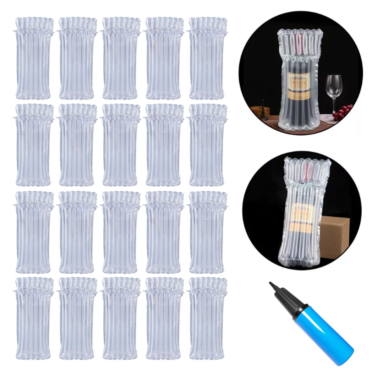 ATURE - Pack De 20 Bolsas De Columna Aire Para Botellas Y Vino