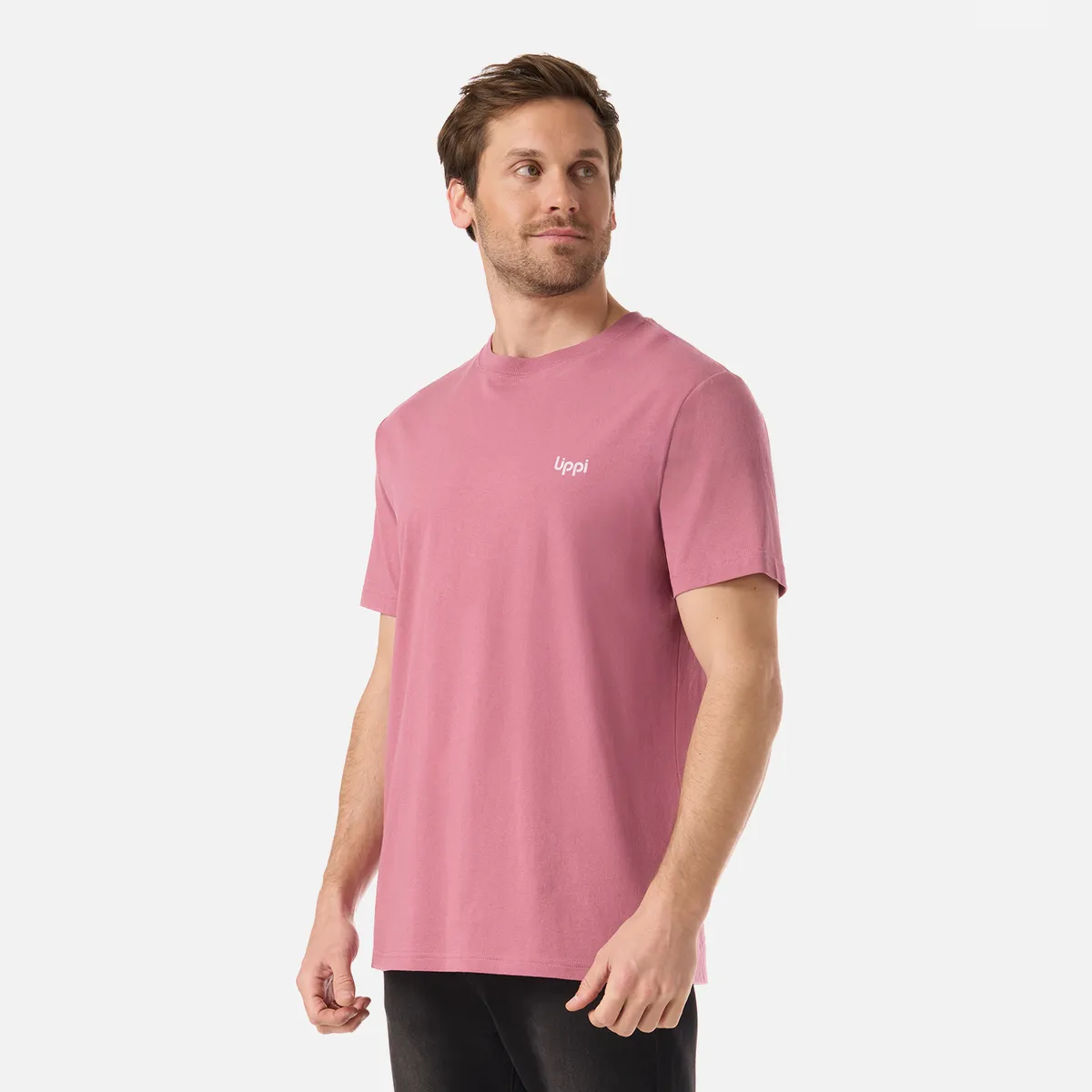 LIPPI - Polera Hombre Ulmo T-Shirt Rosa Oscuro Lippi