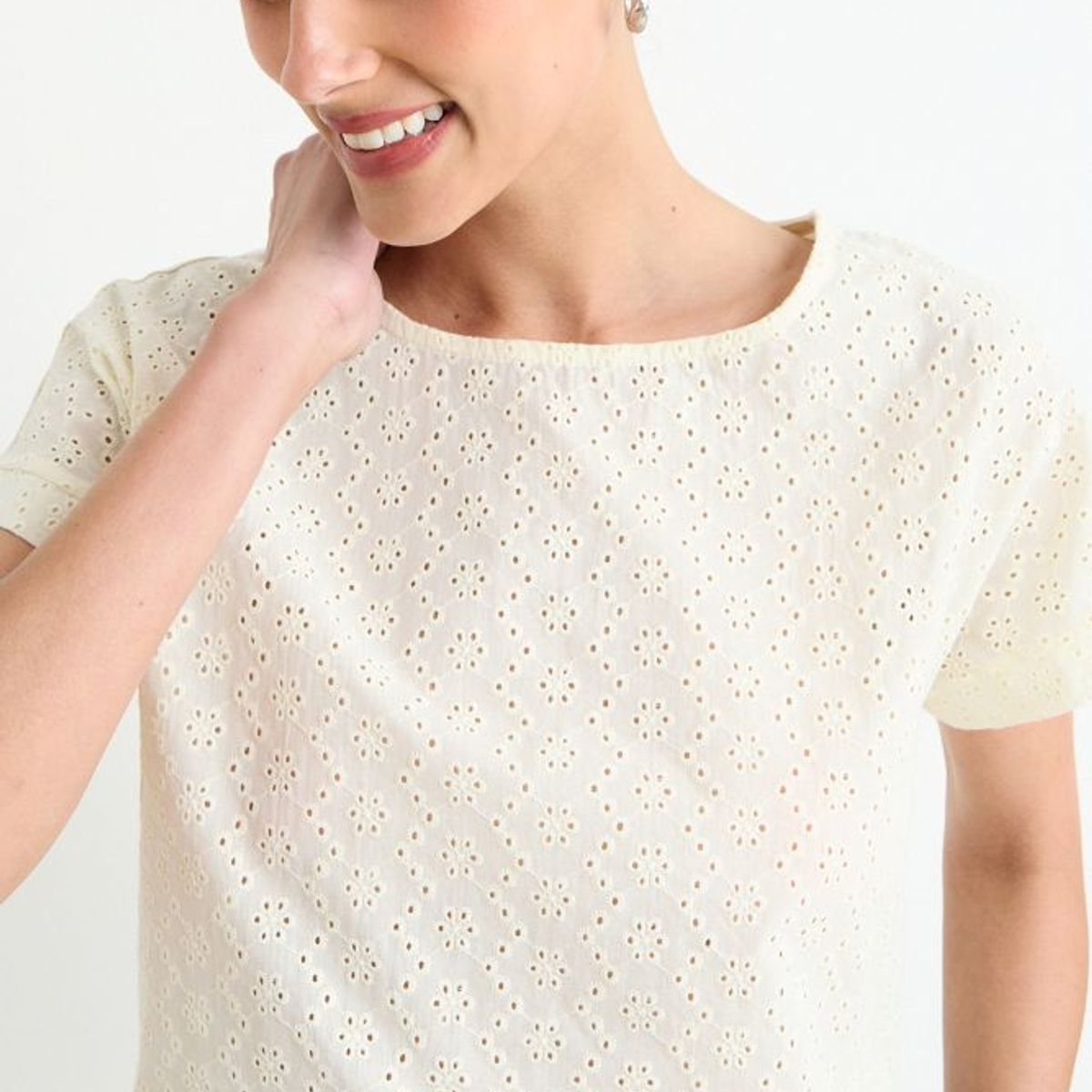 ASH - Polera Lisa Mujer Crudo Ash