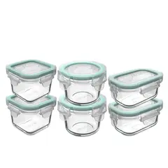 ALLEGRA - Set 6 Contenedores Hermeticos Recipiente De Vidrio