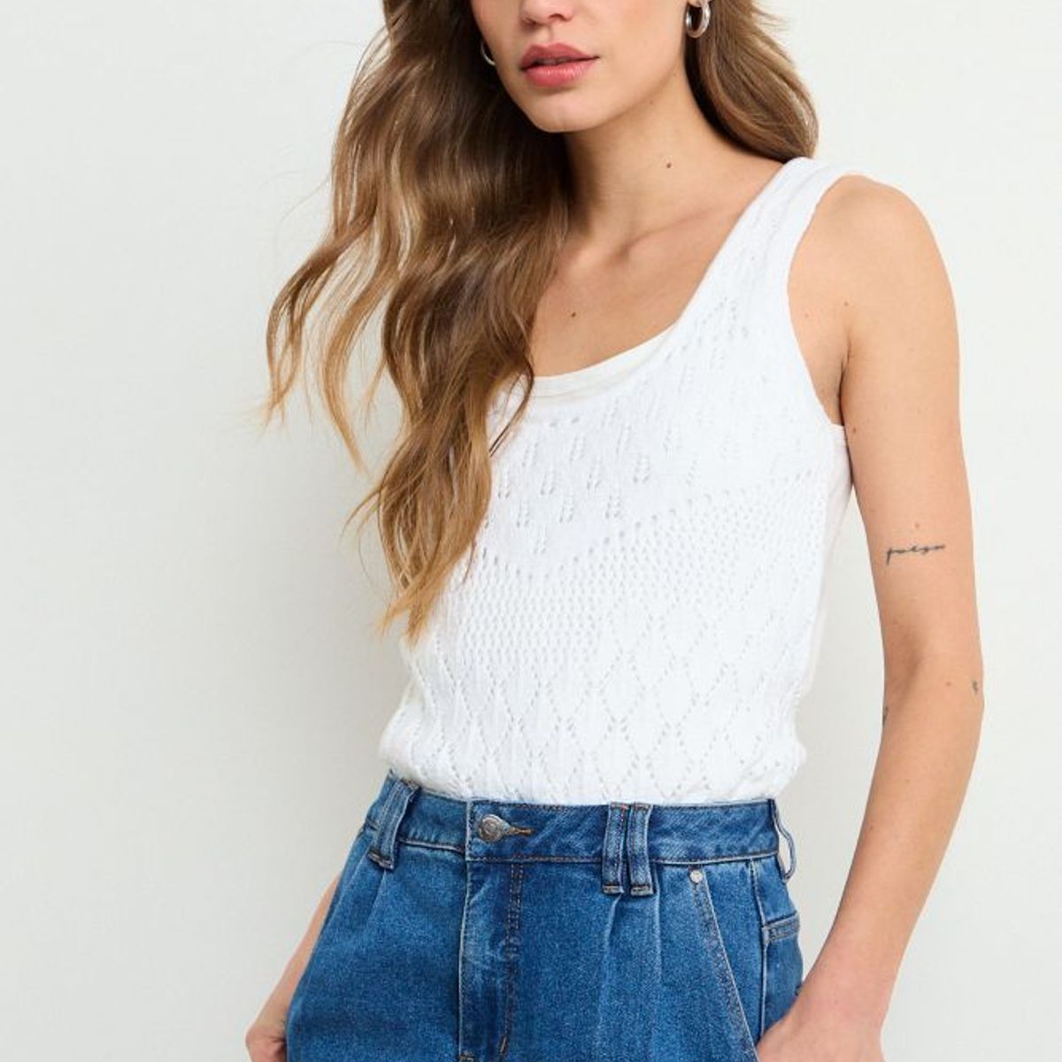 IO - Polera Lisa Mujer Crudo Io