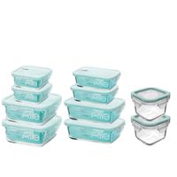 Set 10 Contenedores Hermeticos Vidrio Recipiente