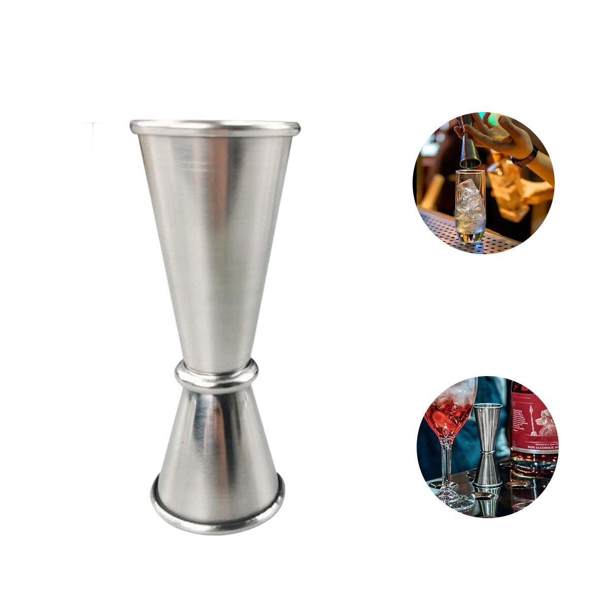 ATURE - Taza Medidora Doble Cabezal Para Jugo Coctelería