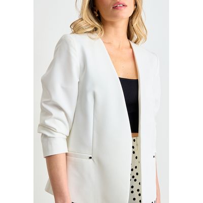 Imagen 2 del producto Blazer Liso Mujer Blanco