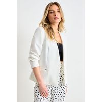 Blazer Liso Mujer Blanco