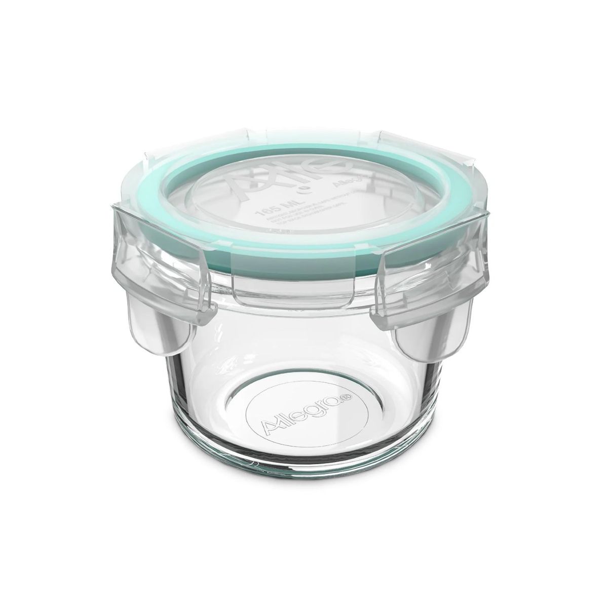 ALLEGRA - Contenedor Hermetico Allegra Vidrio 165mL Redondo Cocina
