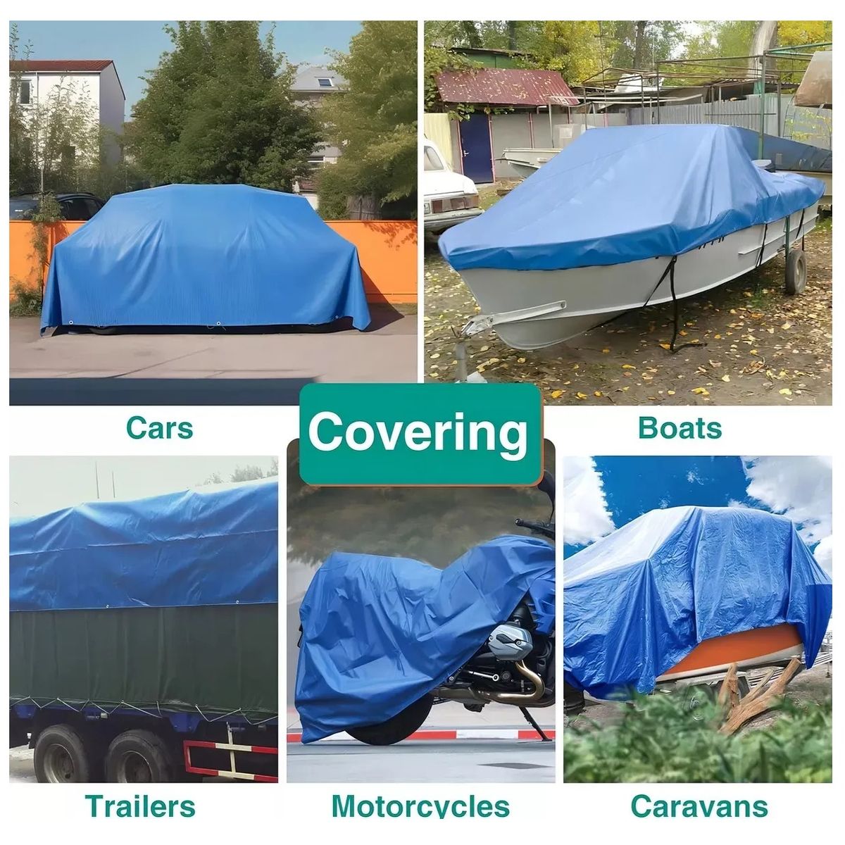 GENERICO - Lona Carpa Impermeable 3x4 Metros Lona Con Ojetillos