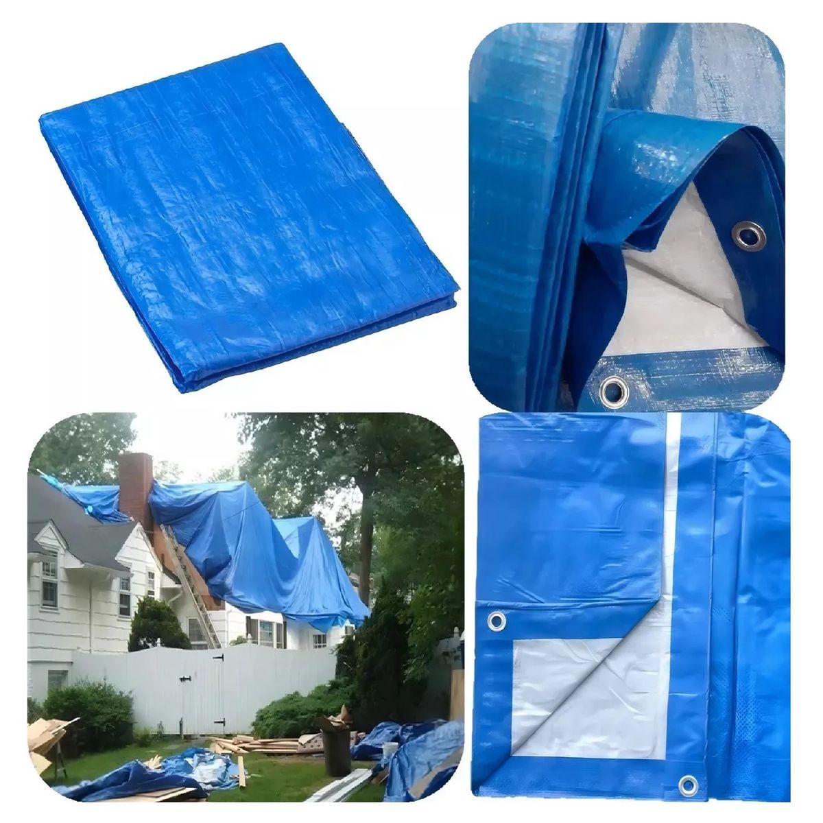 GENERICO - Lona Carpa Impermeable 3x4 Metros Lona Con Ojetillos