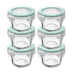 ALLEGRA - Set 6 Contenedores Hermeticos Vidrio 165mL Redondo