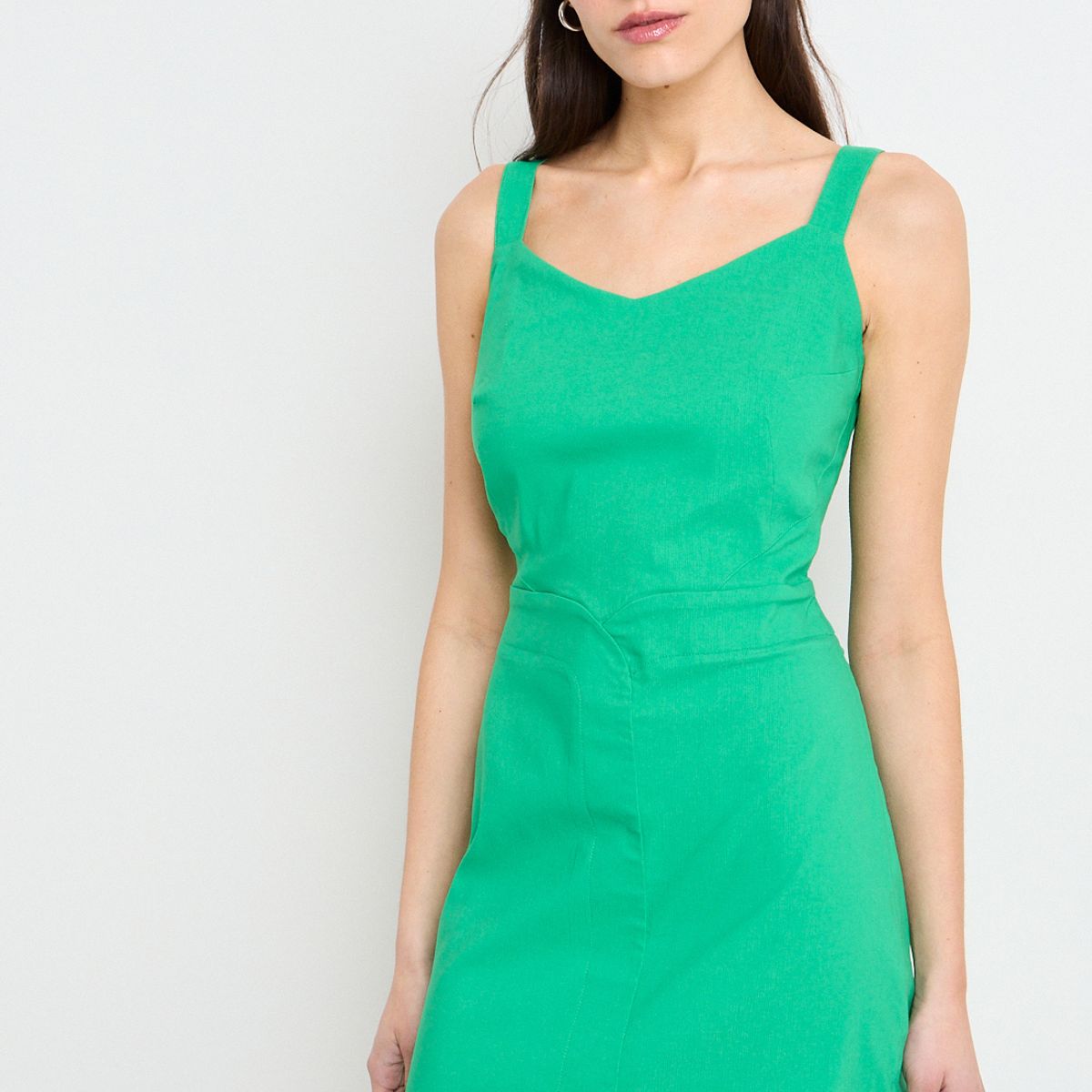 IO - Vestido Liso Mujer Verde Oliva Io