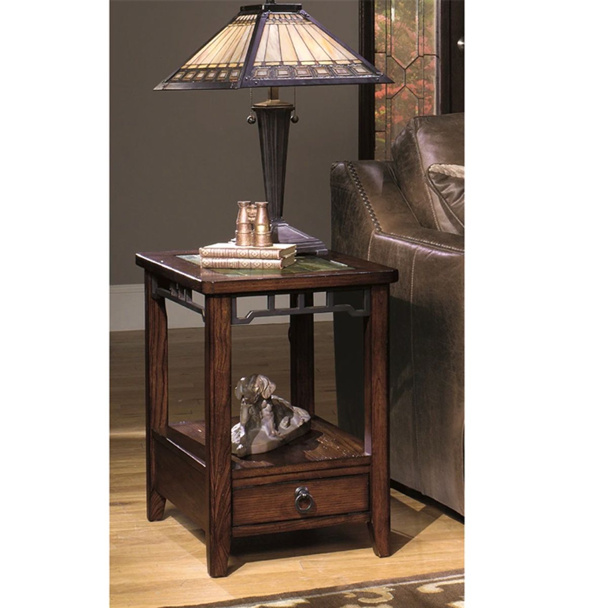 MSA MUEBLES SANTA ANA - Mesa Lateral Rustic OAK