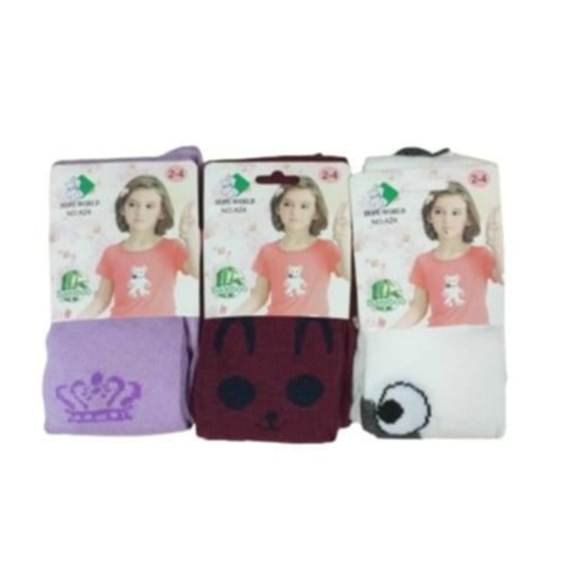 GENERICO - Pack 3 pantys para niña talla 2 a 4 años