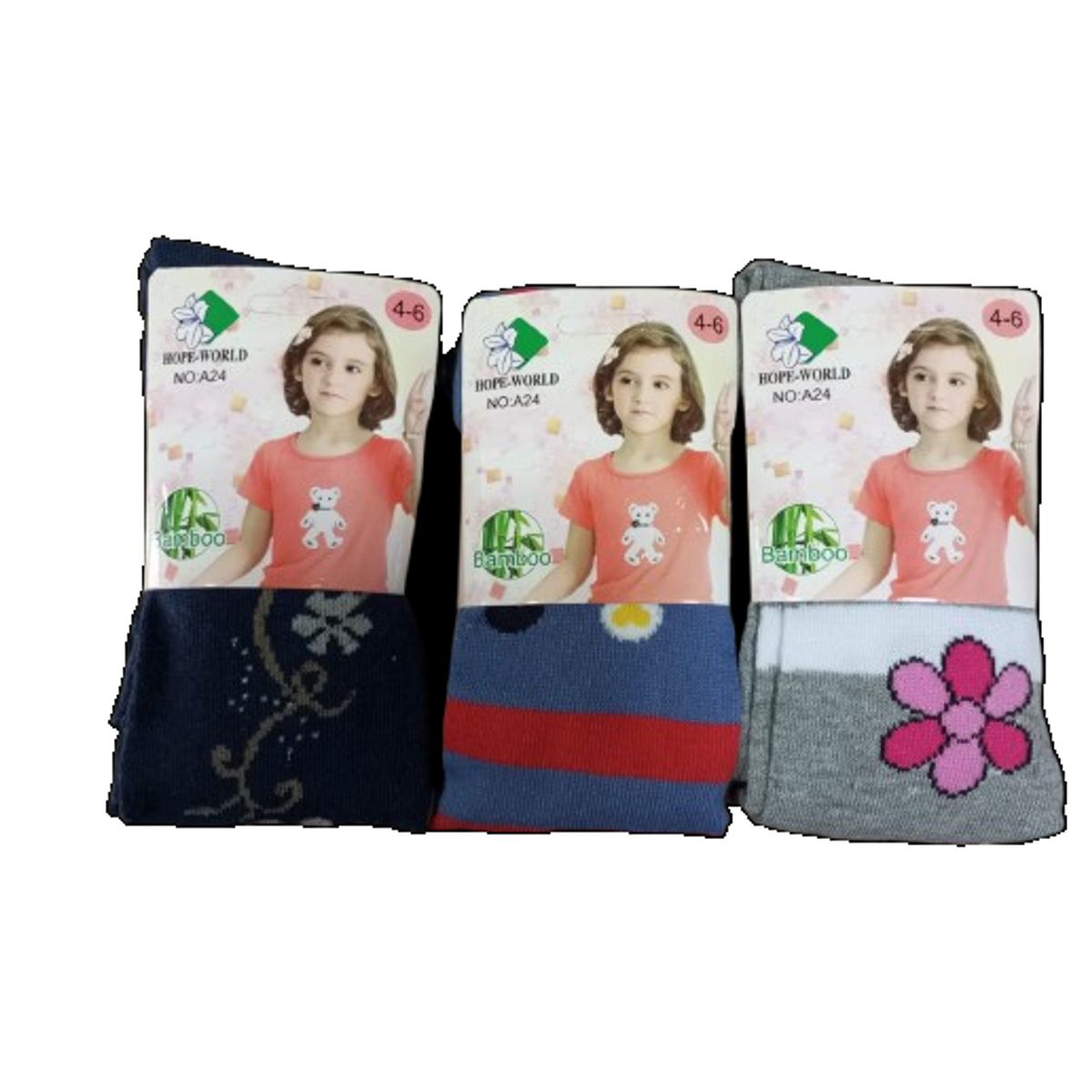 GENERICO - Pack 3 pantys para niña talla 4 a 6 años