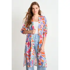 IO - Tapado Estampado Multicolor Mujer