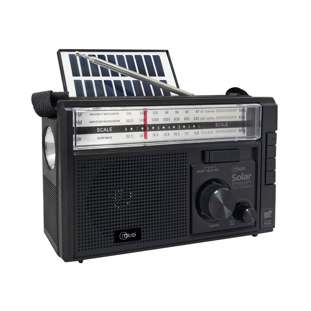 MLAB - Radio Retro Recargable Bluetooth Solar Mlab 9472