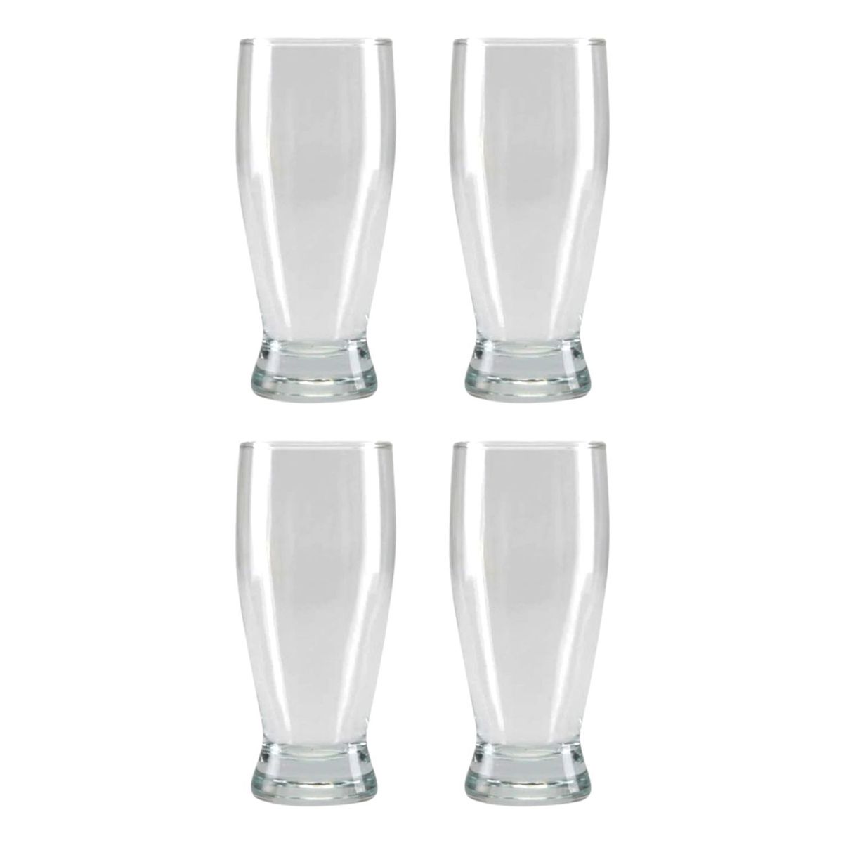 ALLEGRA - Pack 4 Vasos Cerveceros Vidrio Modelo Amberes 560mL
