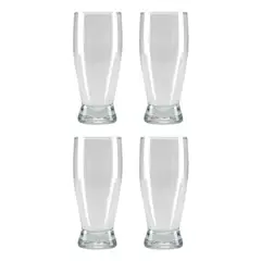 ALLEGRA - Pack 4 Vasos Cerveceros Vidrio Modelo Amberes 560mL