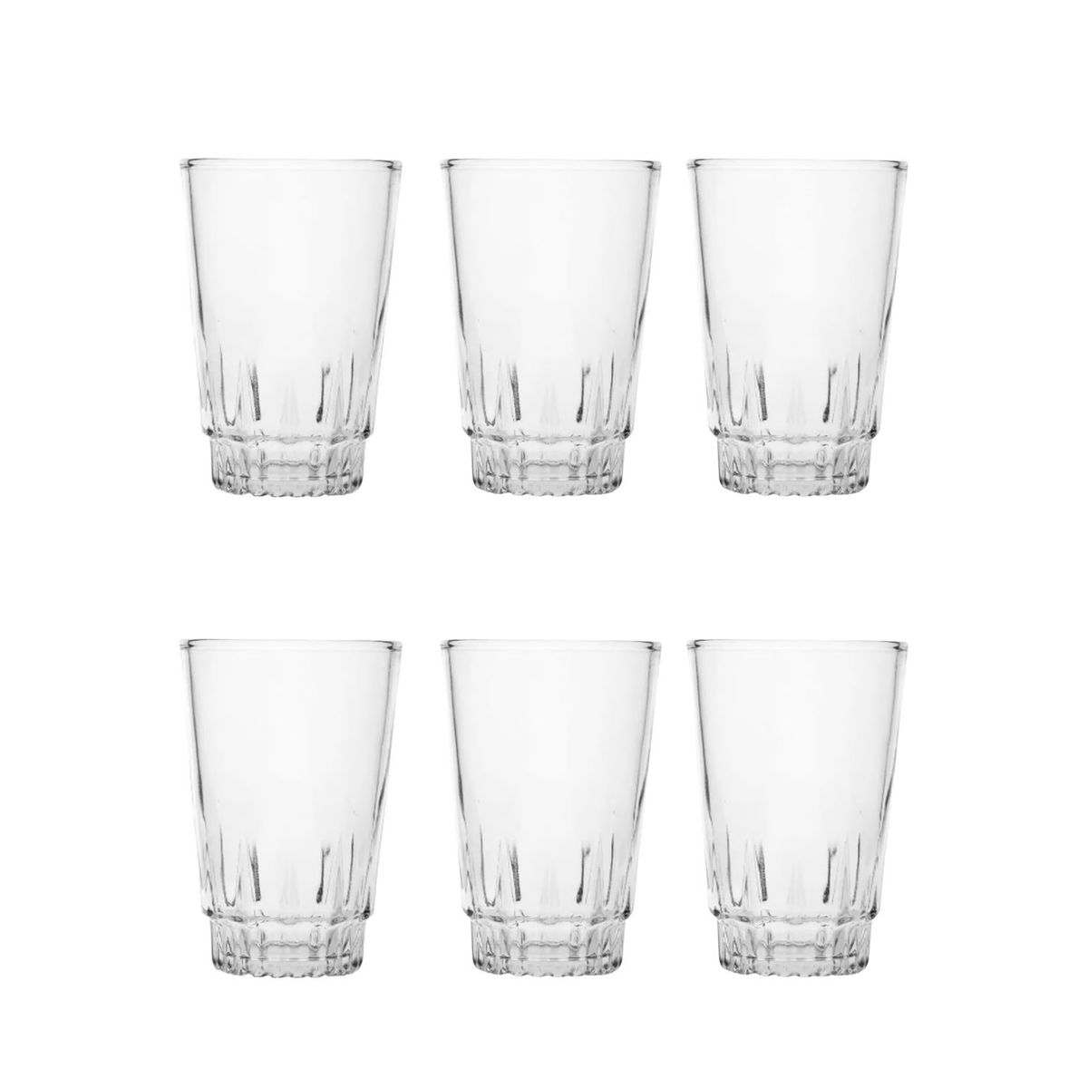 NADIR - Set 6 Vasos Altos Vegas Jugo 240mL Nadir Cocina Cristaleria