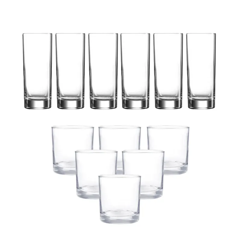 CRISTAR - Set 12 Vasos Lexington Menaje Cristar Cocina Elegante Vidrio