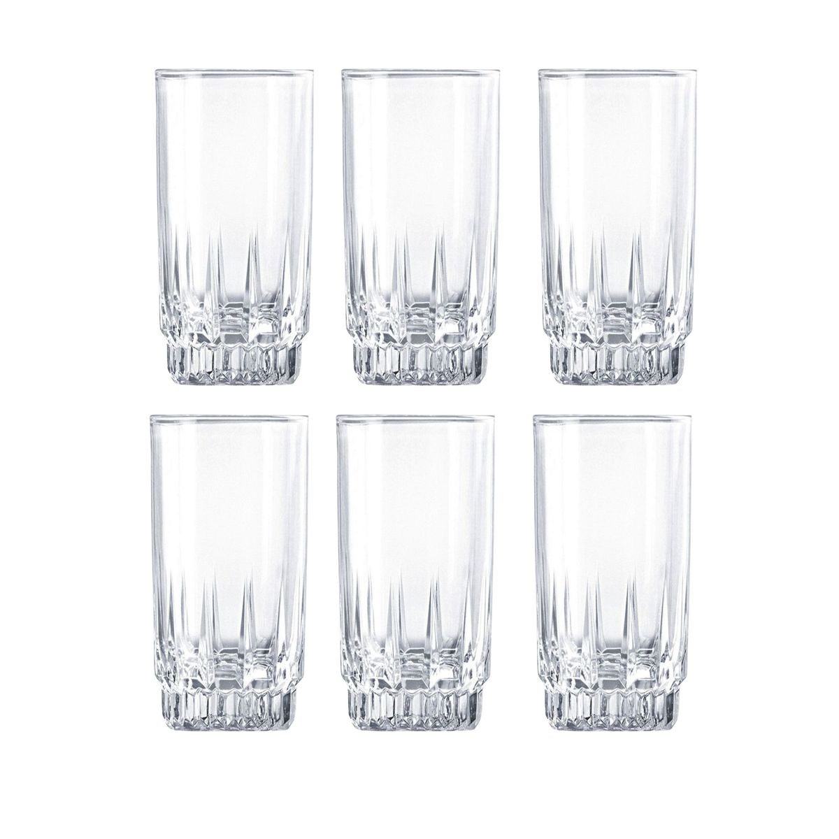 CRISTAR - Set 6 Vasos Altos Whisky Cristar Prisma 335mL