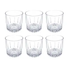 CRISTAR - Set 6 Vasos Bajos Whisky Prisma Rocks 306mL