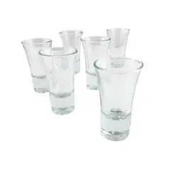 CRISTAR - Set 6 Vasos Licor Lord 54mL Trago Corto Tequila Destilados