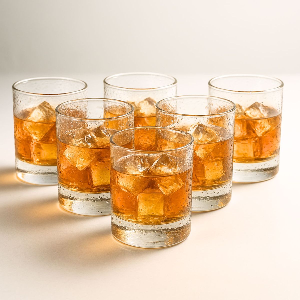 CRISTAR - Set 6 Vasos Bajos Manhatan Jugo Whisky Bebidas 340mL