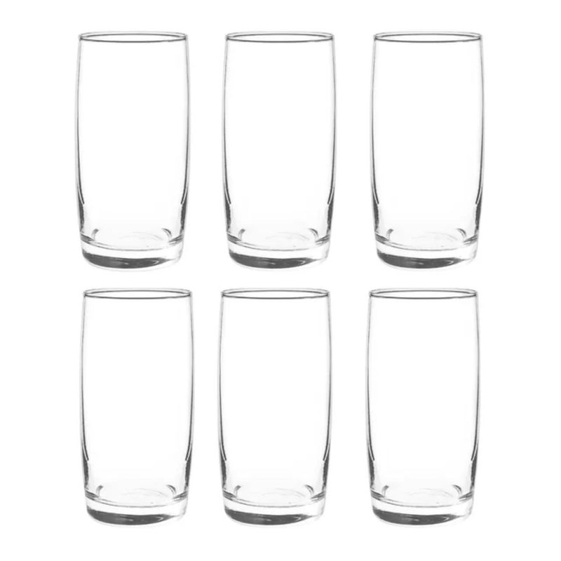 CRISTAR - Set 6 Vasos Altos Modelo Monterrey Transparente De 445mL