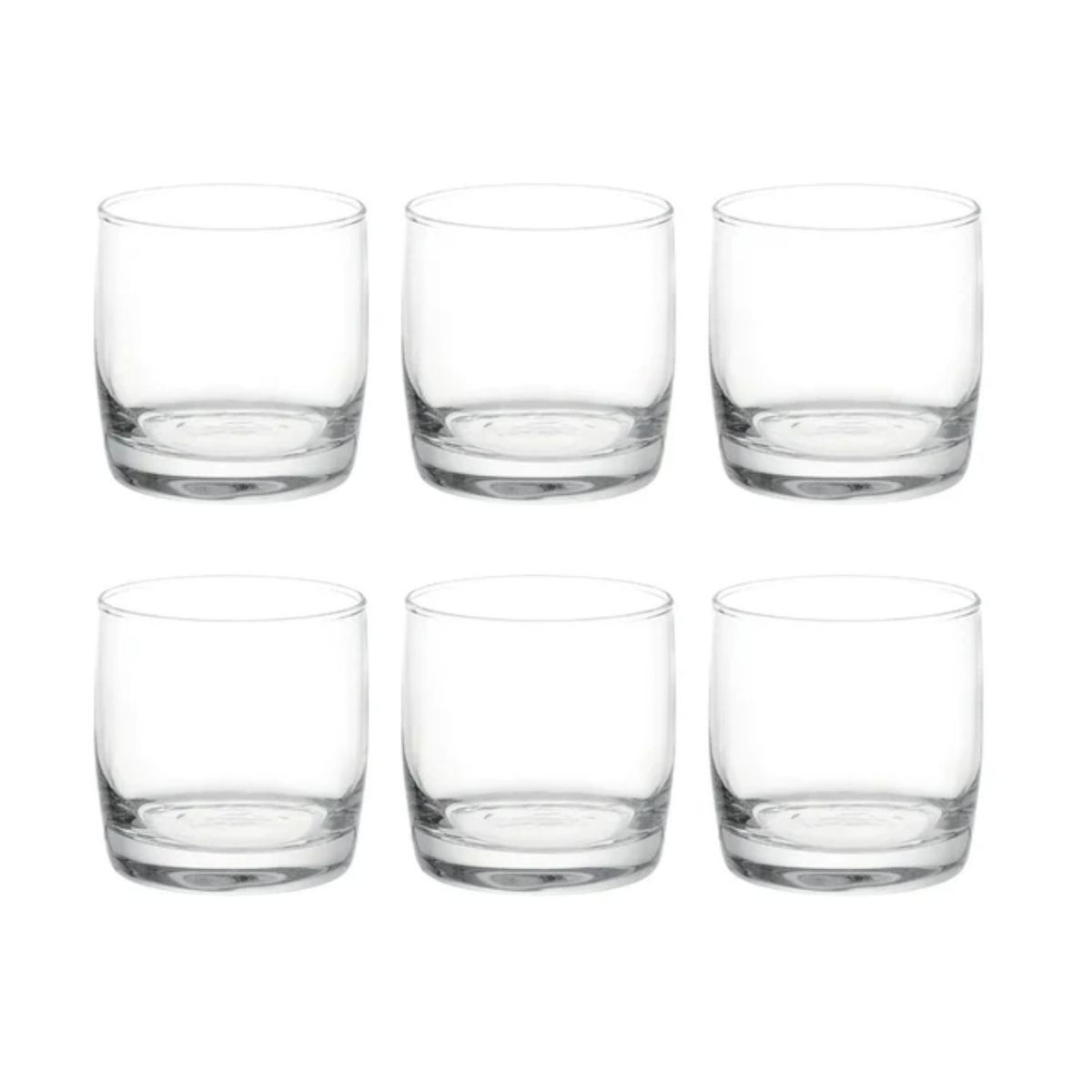 CRISTAR - Set 6 Vasos Bajos Modelo Monterrey Transparente De 296mL