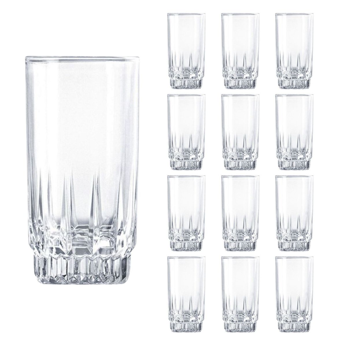CRISTAR - Set 12 Vasos Altos Whisky Cristar Prisma Rocks 335mL