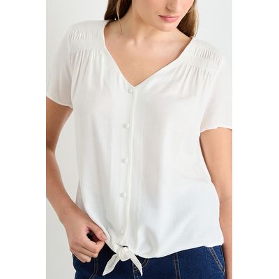 Imagen 2 del producto Blusas Manga Corta Mujer Crudo