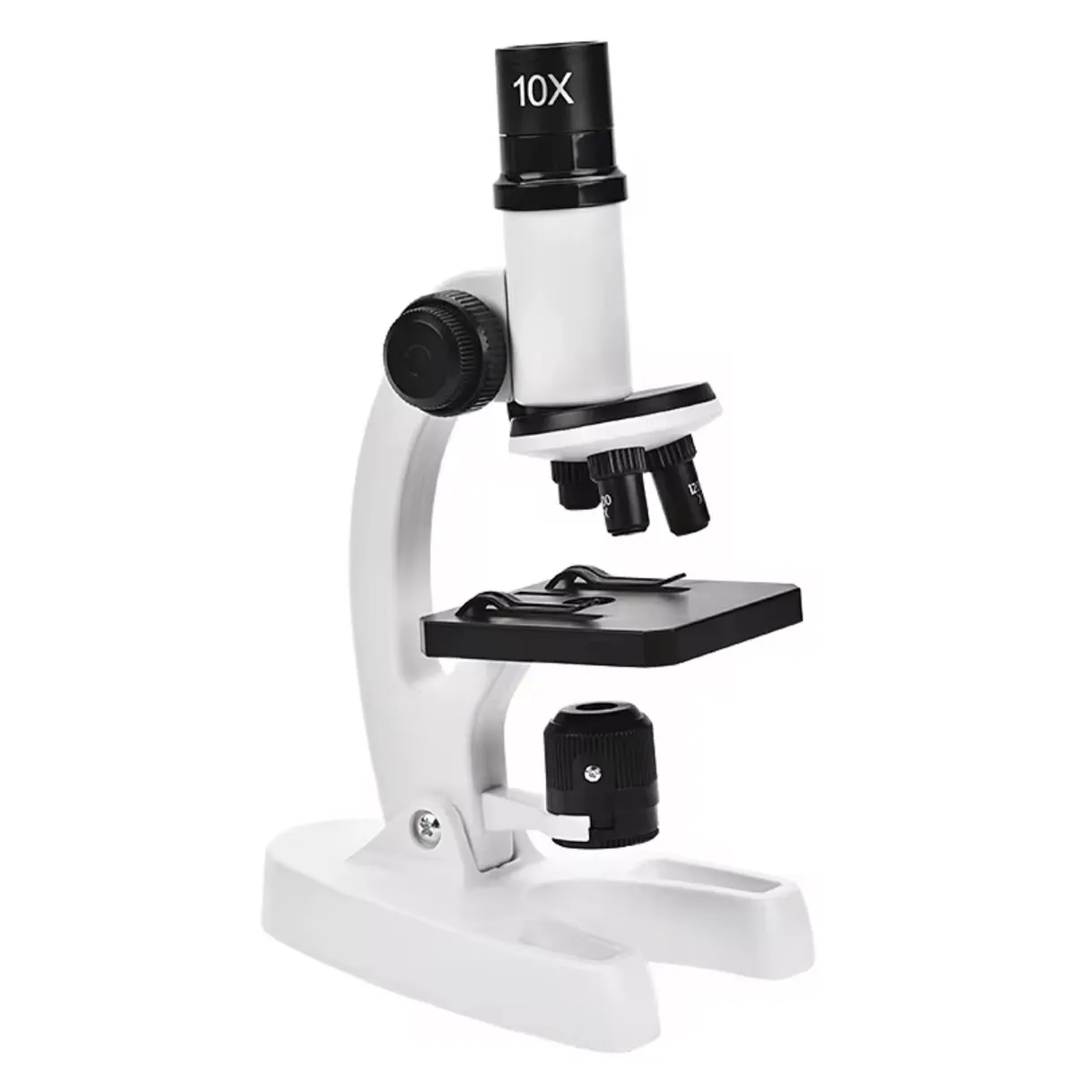 GENERICO - Kit Microscopio Compuesto Con Luz 300x A 1200x + Accesorios