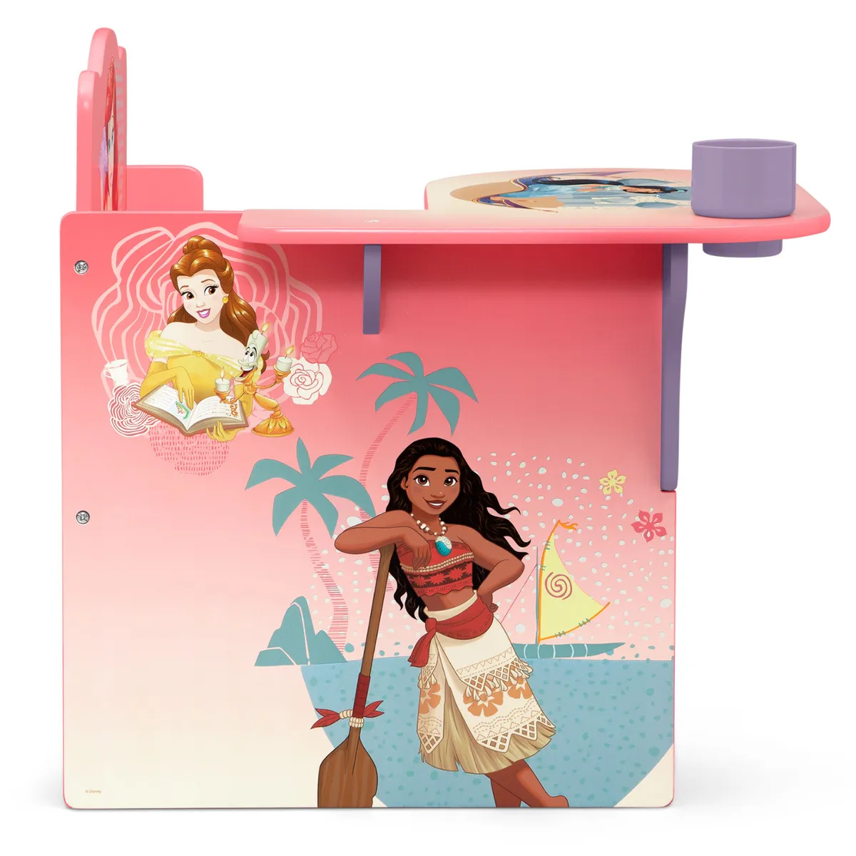 DELTA CHILDREN - Escritorio infantil con silla y compartimento de almacenamiento Princesas Disney Disney Delta Children