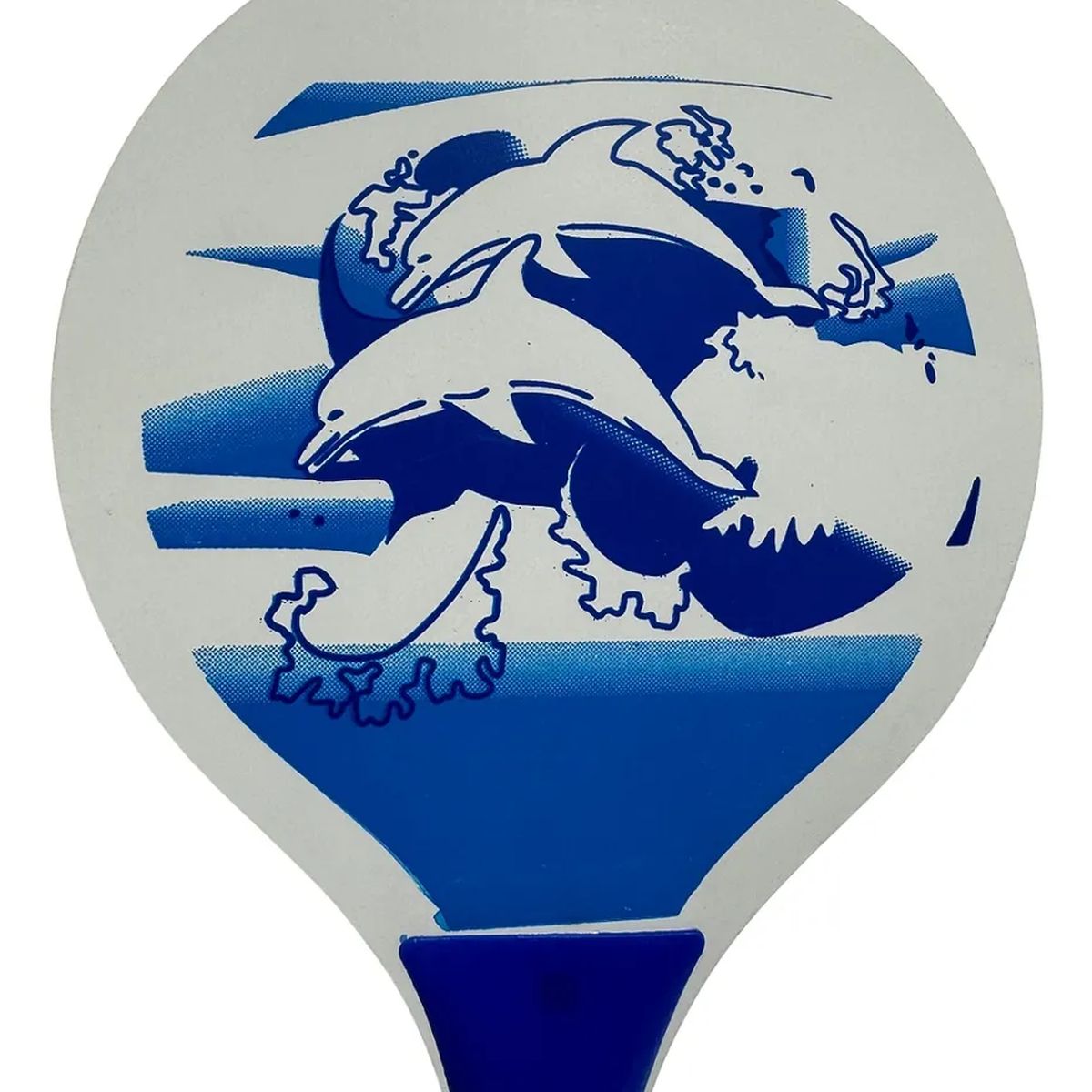 GENERICO - Set de Paletas De Playa Madera Mediana + 1 Pelota - Azul