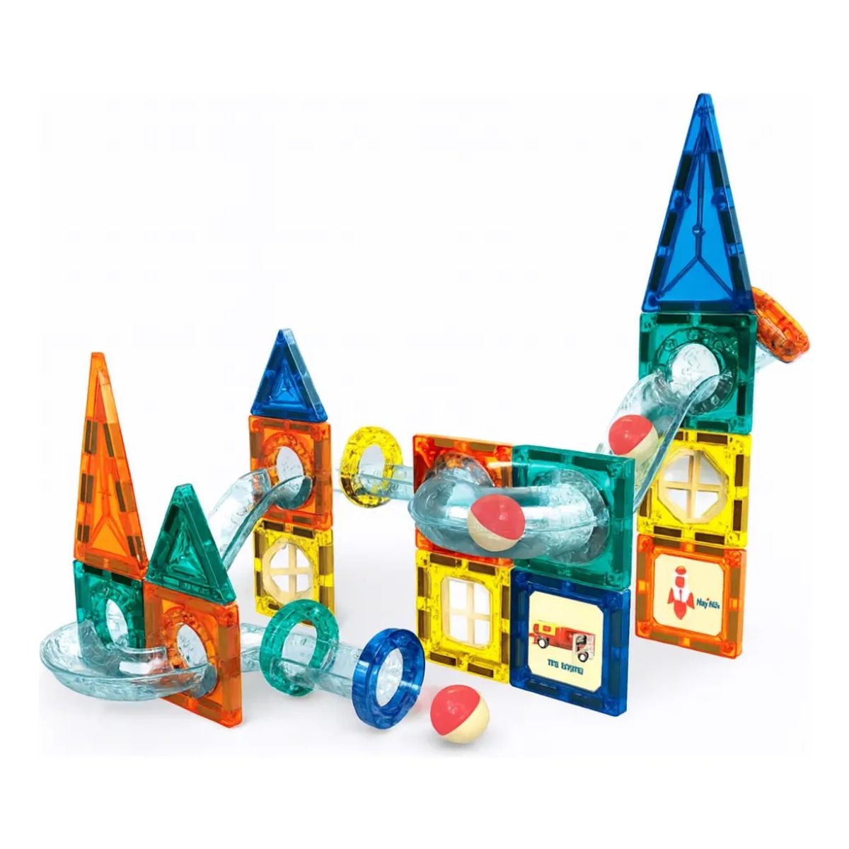 GENERICO - Juego Bloques Magneticos Construccion 42 Piezas Tobogan