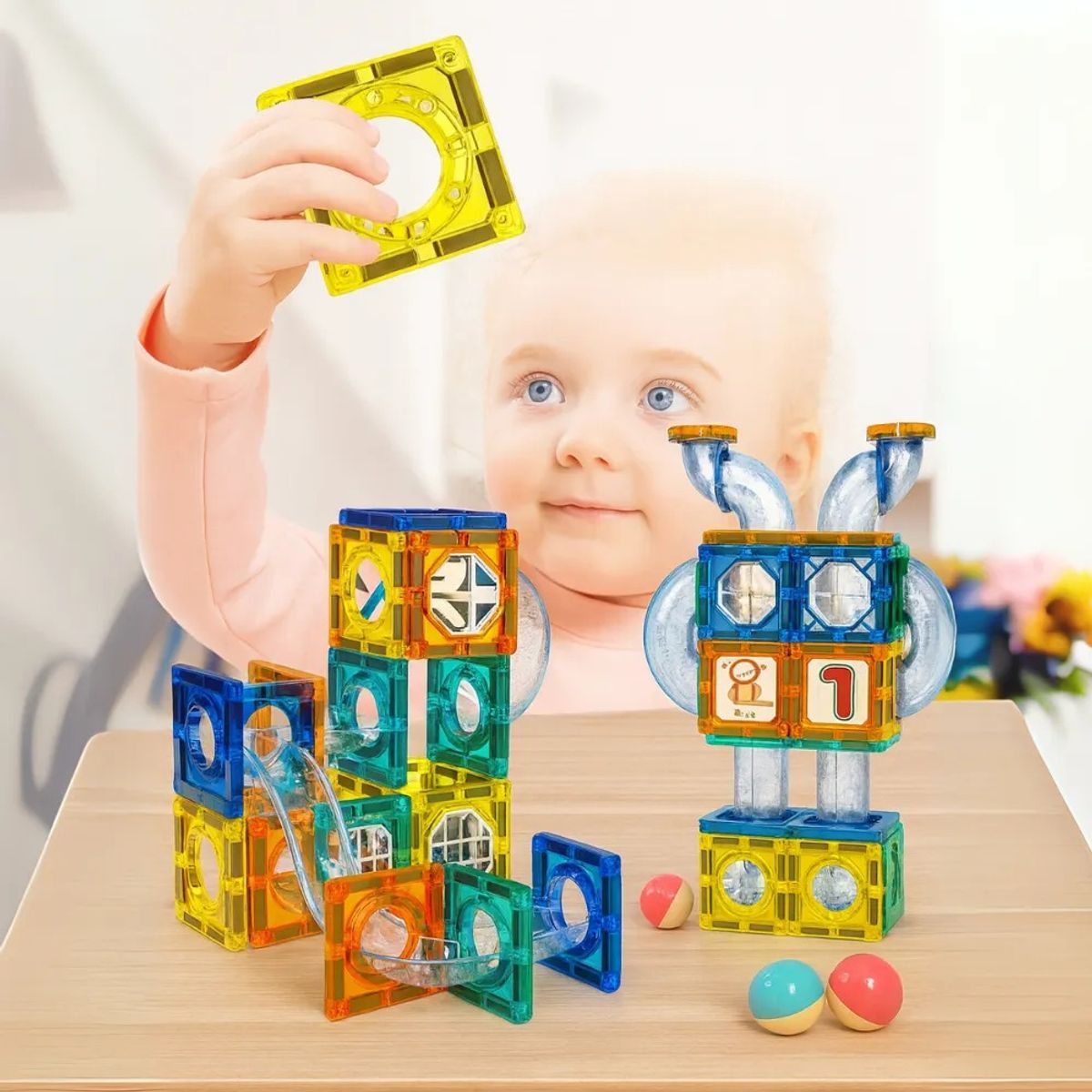 GENERICO - Juego Bloques Magneticos Construccion 42 Piezas Tobogan