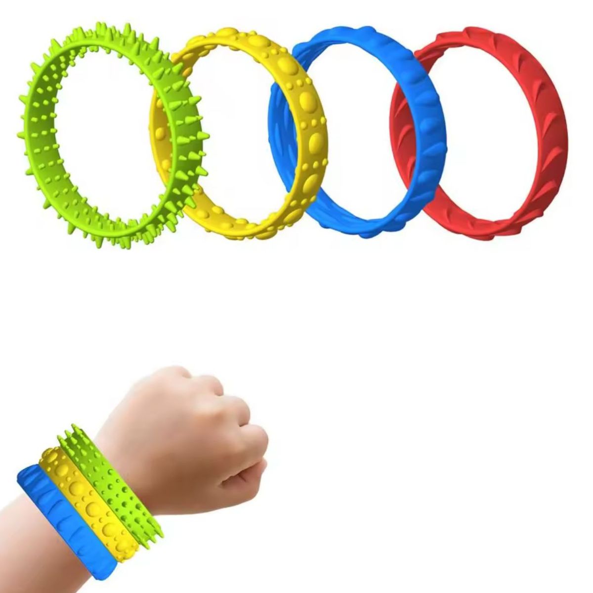 GENERICO - Pulsera Sensorial Juguete Kit 4 Antiestrés Tea Déficit