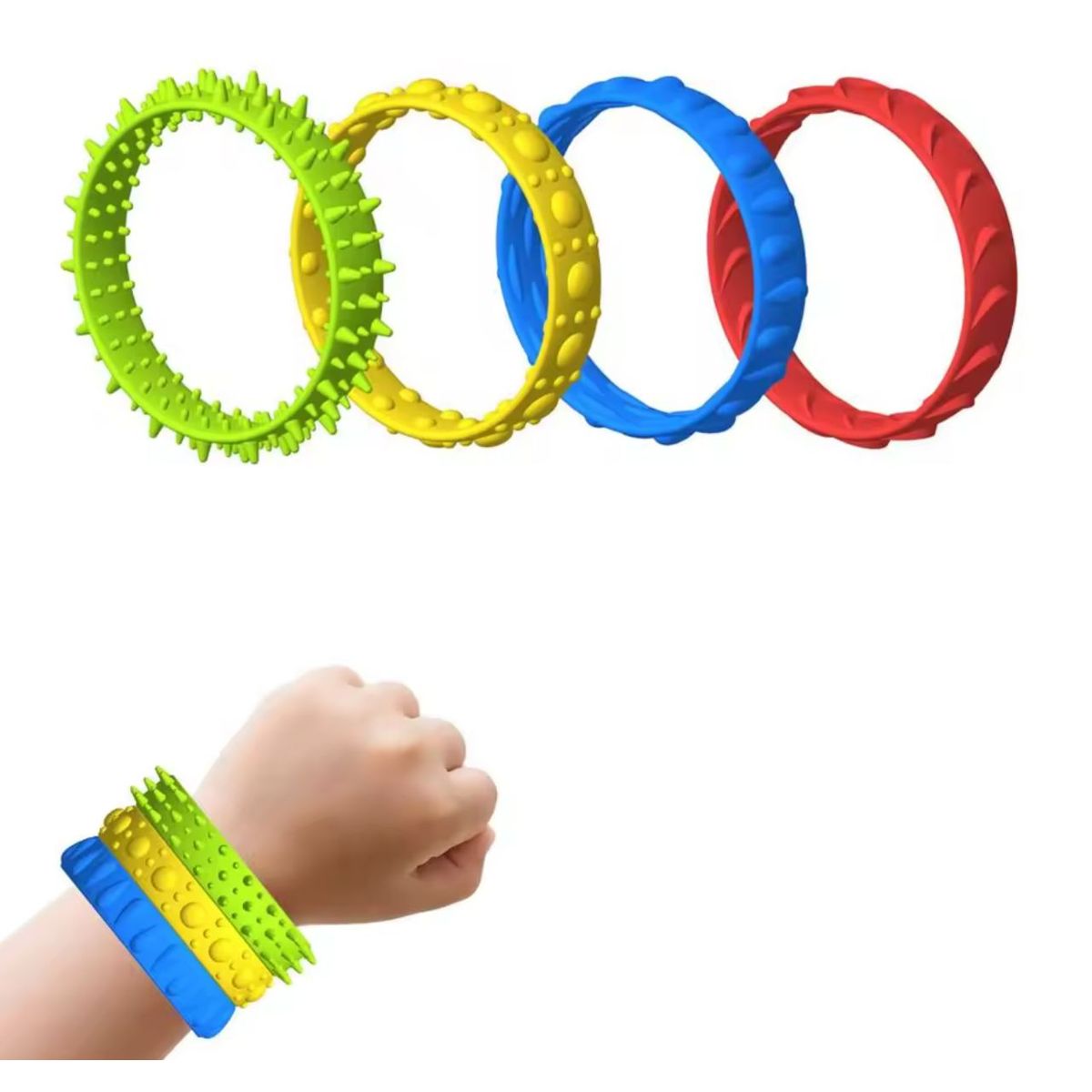 GENERICO - Pulsera Sensorial Juguete Kit 4 Antiestrés Tea Déficit