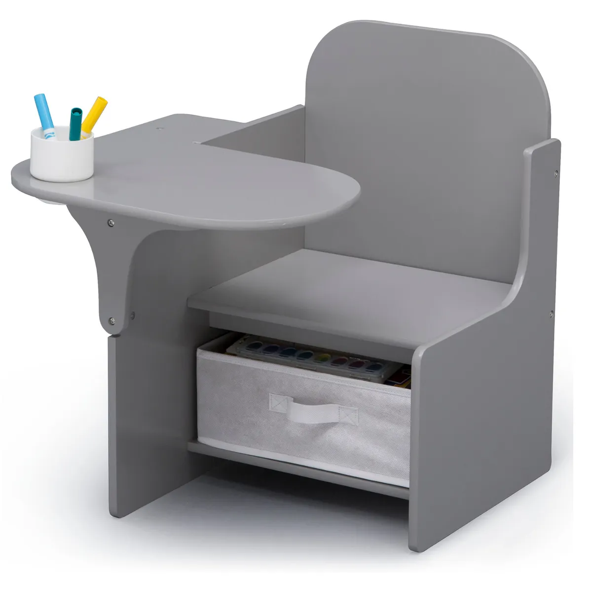 DELTA CHILDREN - Escritorio infantil con almacenamiento gris Delta Children