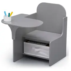 DELTA CHILDREN - Escritorio infantil con almacenamiento gris