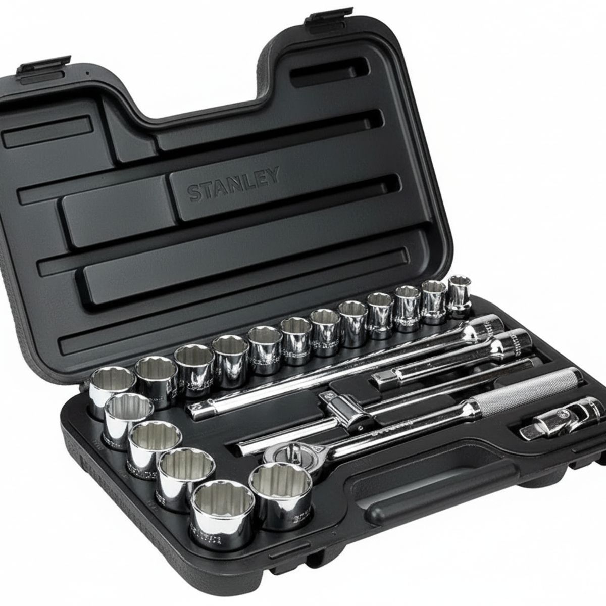 STANLEY - Juego Dados 1/2” 23 Piezas 12–30 mm Profesional STANLEY
