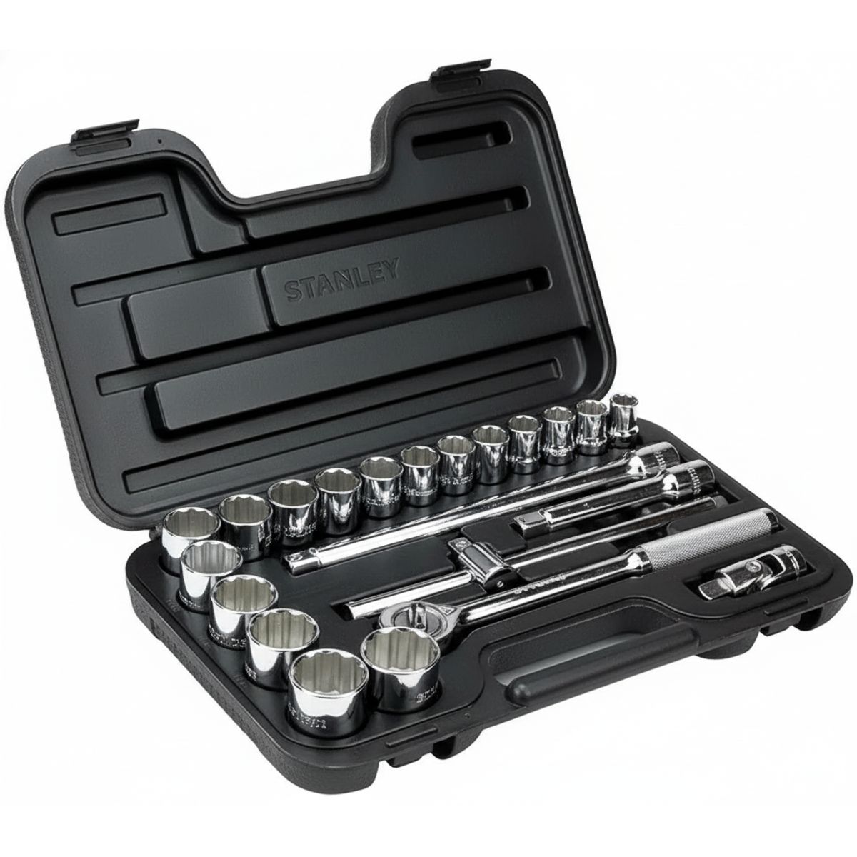 STANLEY - Juego Dados 1/2” 23 Piezas 12–30 mm Profesional STANLEY