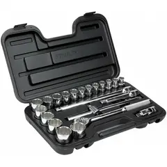 STANLEY - Juego Dados 1/2” 23 Piezas 12–30 mm Profesional